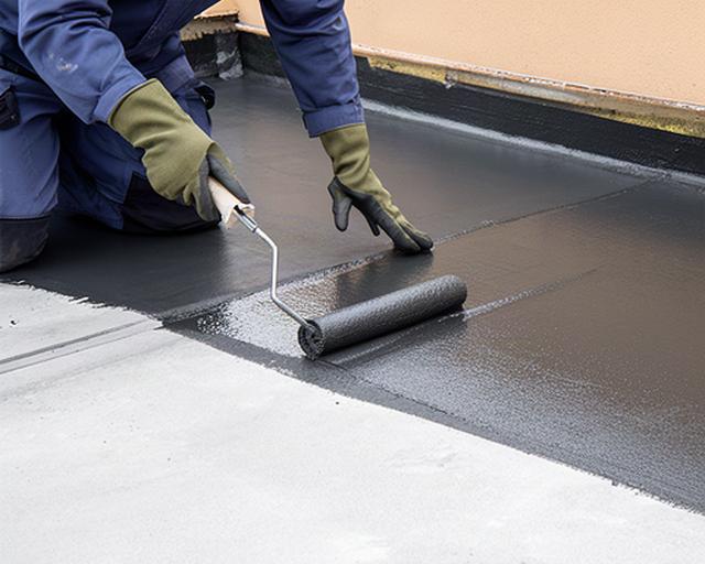 Aplicación de impermeabilizante sobre una terraza plana antes de colocar el acabado